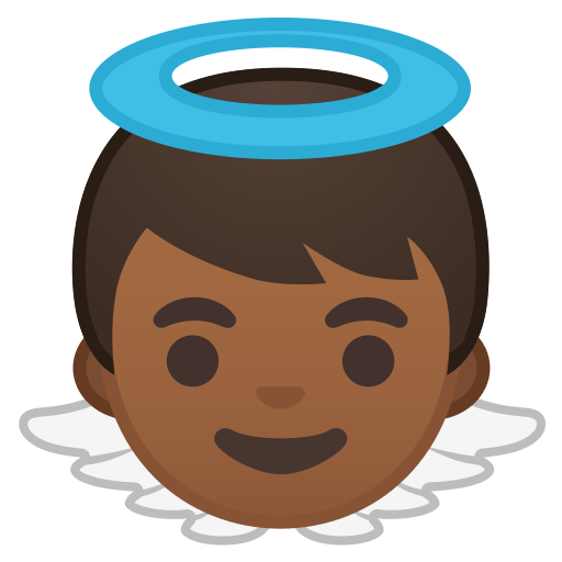 Smiley Face Angel Clipart Black