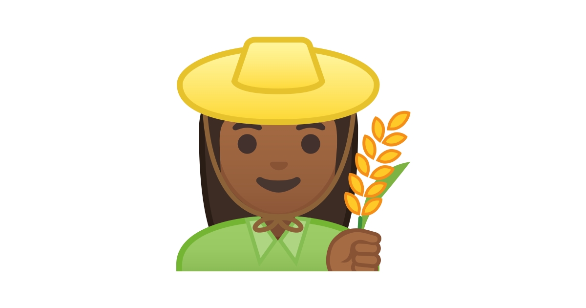 Agricultora Tono De Piel Oscuro Medio Emoji