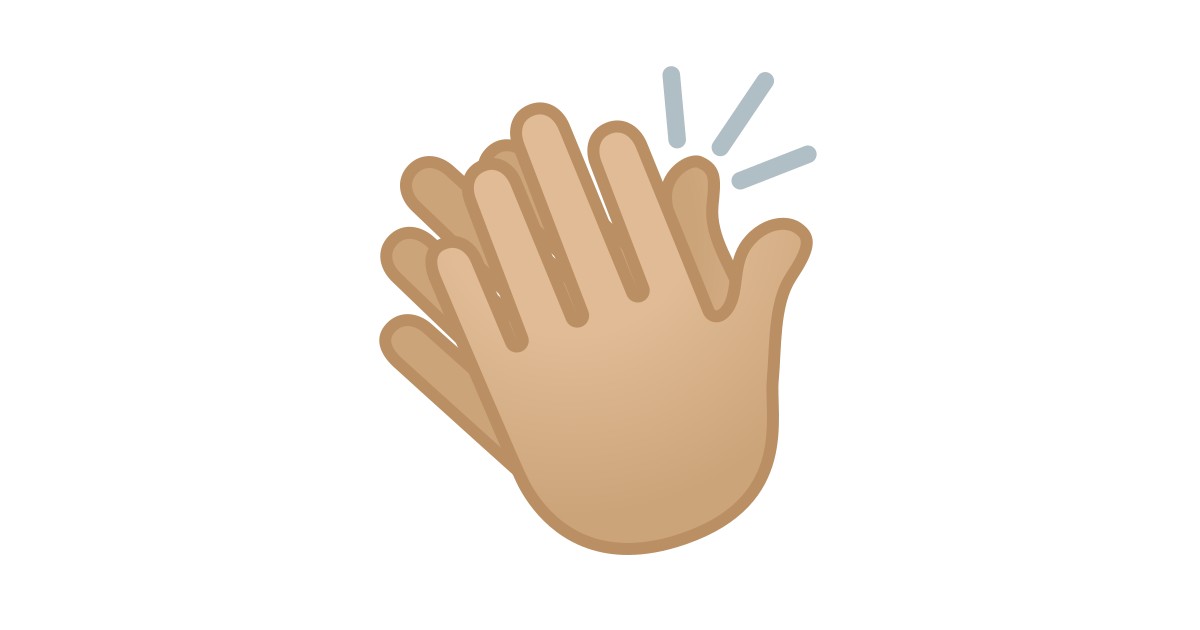 Clapping Hands Medium Light Skin Tone Emoji