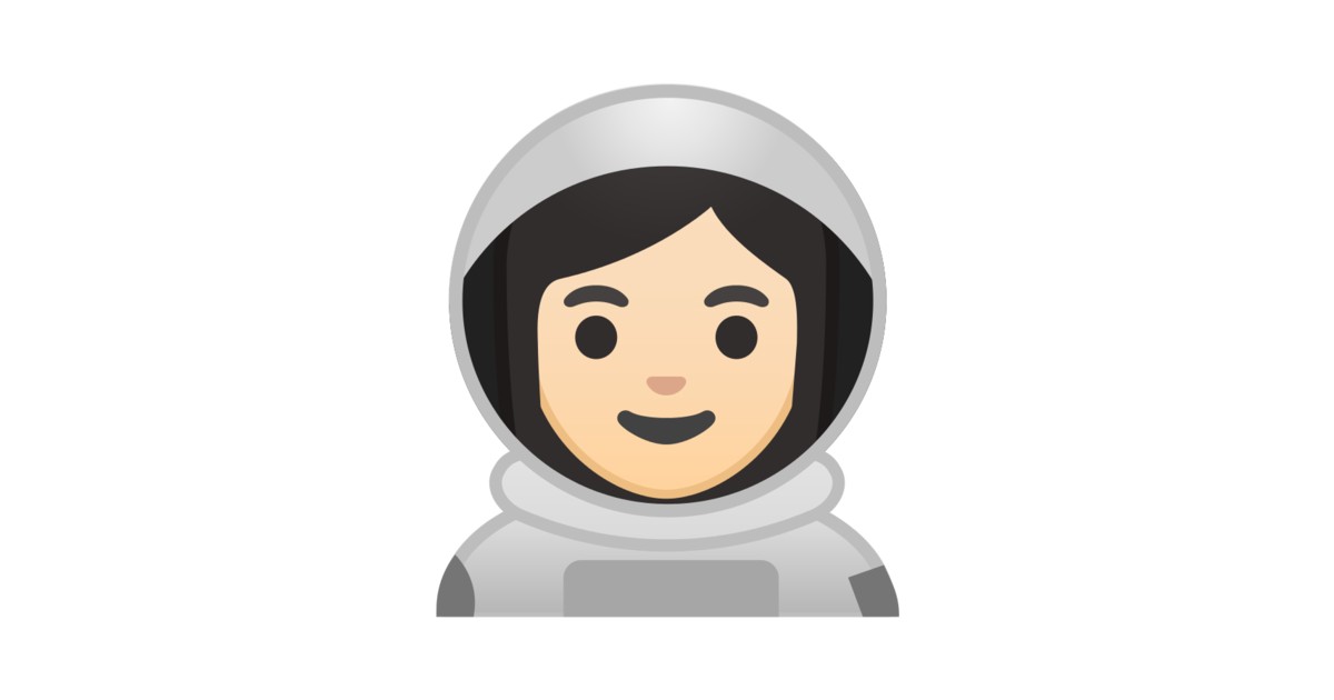 Astronauta Mujer Tono De Piel Claro Emoji