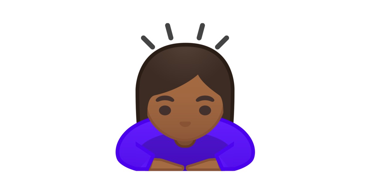 Woman Bowing Medium Dark Skin Tone Emoji