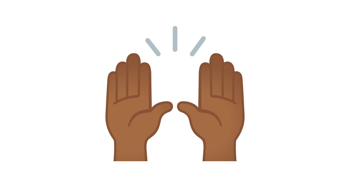 Raising Hands Medium Dark Skin Tone Emoji