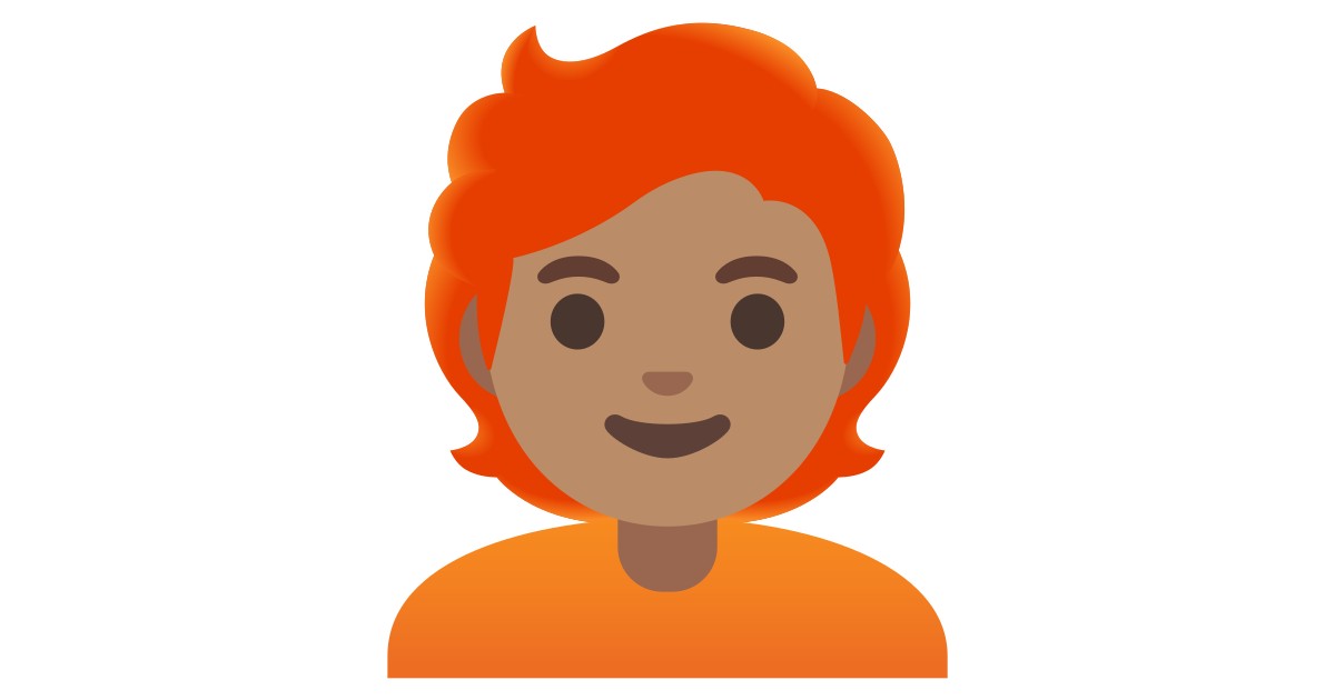 Persona Carnagione Olivastra E Capelli Rossi Emoji