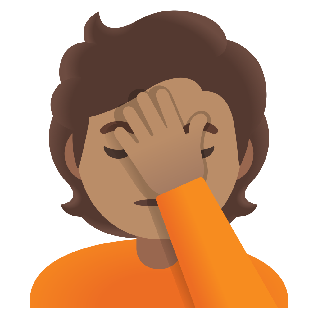 Person Facepalming Medium Skin Tone Emoji