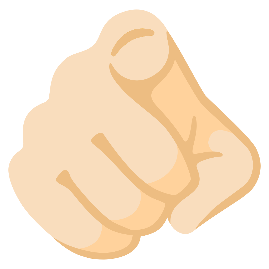 Auf Betrachter Zeigender Zeigefinger Helle Hautfarbe Emoji