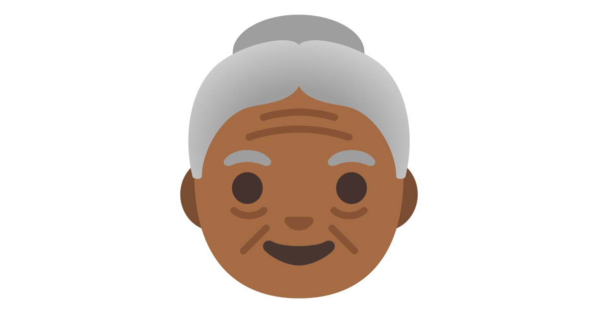 Old Woman Medium Dark Skin Tone Emoji