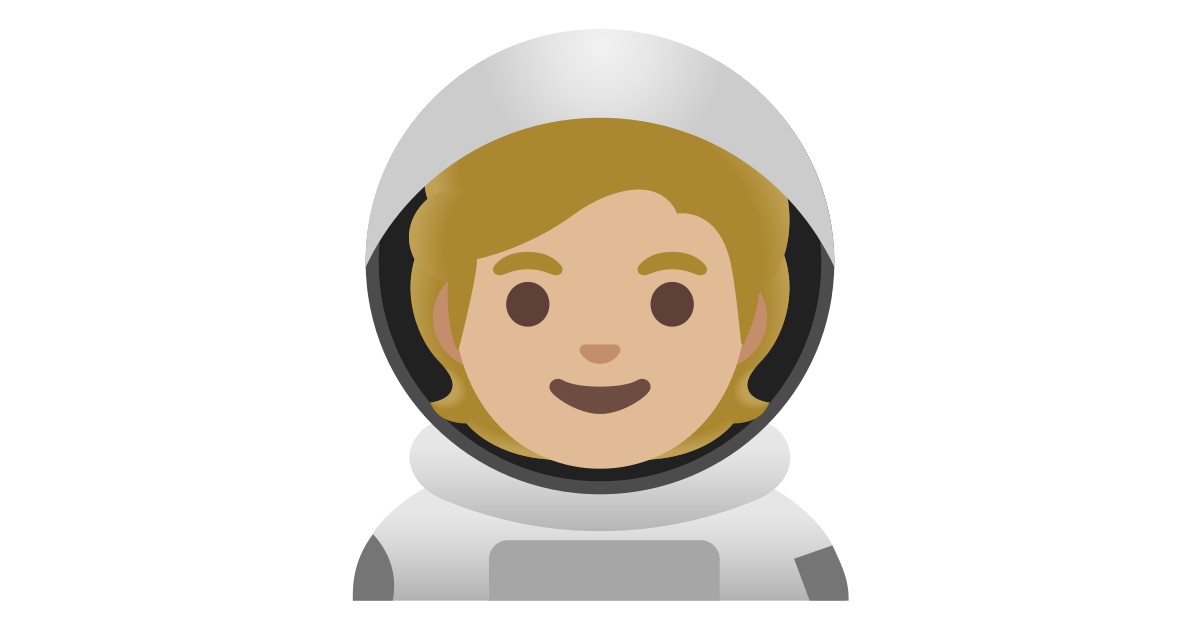 Astronauta Tono De Piel Claro Medio Emoji