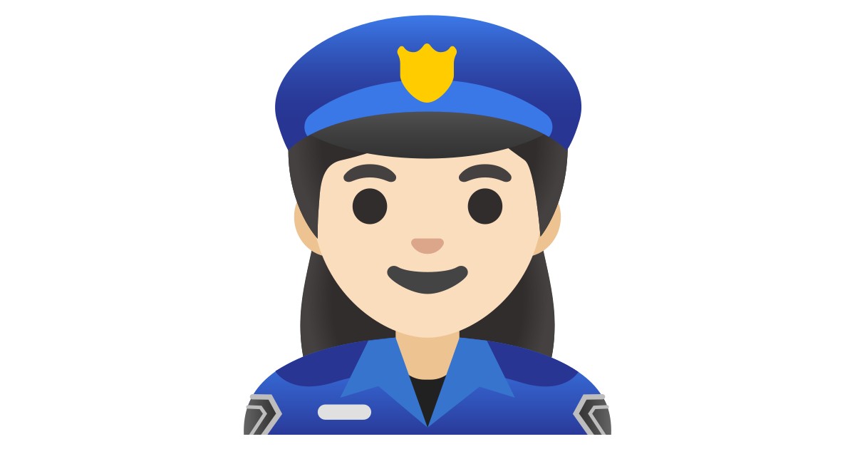 Woman Police Officer Light Skin Tone Emoji