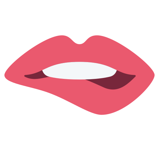 Biting Lip Emoji Lip Bite Emoji