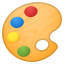 Android Pie; U+1F3A8; Emoji