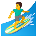 Android Pie; U+1F3C4 U+200D U+2642 U+FE0F; Emoji