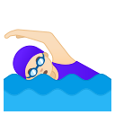 Android Pie; U+1F3CA U+1F3FB U+200D U+2640 U+FE0F; Emoji