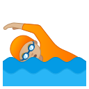 Android Pie; U+1F3CA U+1F3FC; Emoji