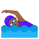 Android Pie; U+1F3CA U+1F3FE U+200D U+2640 U+FE0F; Emoji