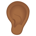 Android Pie; U+1F442 U+1F3FE; Emoji