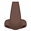 Android Pie; U+1F443 U+1F3FF; Emoji