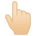 Android Pie; U+1F446 U+1F3FB; Emoji