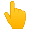 Android Pie; U+1F446; Emoji