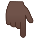 Android Pie; U+1F447 U+1F3FF; Emoji