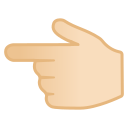 Android Pie; U+1F448 U+1F3FB; Emoji