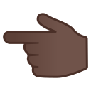 Android Pie; U+1F448 U+1F3FF; Emoji