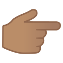 Android Pie; U+1F449 U+1F3FD; Emoji