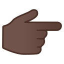 Android Pie; U+1F449 U+1F3FF; Emoji