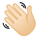 Android Pie; U+1F44B U+1F3FB; Emoji