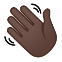 Android Pie; U+1F44B U+1F3FF; Emoji