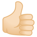 Android Pie; U+1F44D U+1F3FB; Emoji