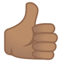 Android Pie; U+1F44D U+1F3FD; Emoji