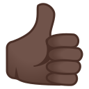 Android Pie; U+1F44D U+1F3FF; Emoji