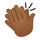 Android Pie; U+1F44F U+1F3FE; Emoji