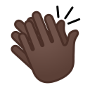 Android Pie; U+1F44F U+1F3FF; Emoji