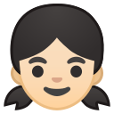 Android Pie; U+1F467 U+1F3FB; Emoji