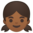 Android Pie; U+1F467 U+1F3FE; Emoji