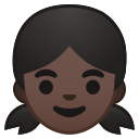 Android Pie; U+1F467 U+1F3FF; Emoji