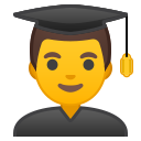 Android Pie; U+1F468 U+200D U+1F393; Emoji