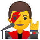 Android Pie; U+1F468 U+200D U+1F3A4; Emoji