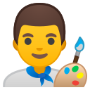 Android Pie; U+1F468 U+200D U+1F3A8; Emoji