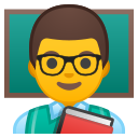 Android Pie; U+1F468 U+200D U+1F3EB; Emoji