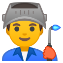 Android Pie; U+1F468 U+200D U+1F3ED; Emoji