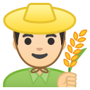 Android Pie; U+1F468 U+1F3FB U+200D U+1F33E; Emoji