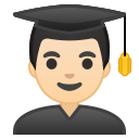 Android Pie; U+1F468 U+1F3FB U+200D U+1F393; Emoji