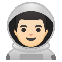 Android Pie; U+1F468 U+1F3FB U+200D U+1F680; Emoji