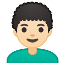 Android Pie; U+1F468 U+1F3FB U+200D U+1F9B1; Emoji