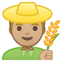 Android Pie; U+1F468 U+1F3FC U+200D U+1F33E; Emoji