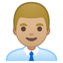 Android Pie; U+1F468 U+1F3FC U+200D U+1F4BC; Emoji