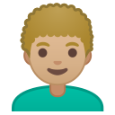 Android Pie; U+1F468 U+1F3FC U+200D U+1F9B1; Emoji