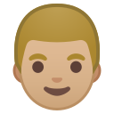 Android Pie; U+1F468 U+1F3FC; Emoji